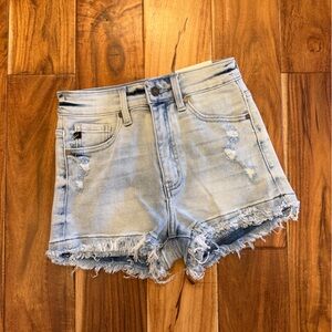 NWT- KanCan Distressed Light Blue Denim Shorts